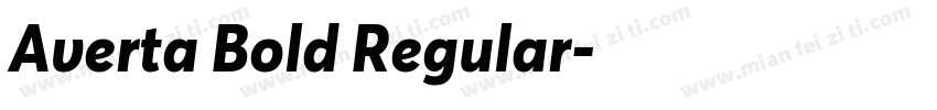 Averta Bold Regular字体转换